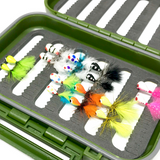 16 FLY TIED TUNGSTEN JIG BOXED ASSORTMENT 3mm & 4mm