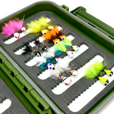 16 FLY TIED TUNGSTEN JIG BOXED ASSORTMENT 4mm & 5mm
