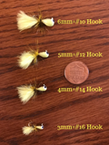 YELLOW/BROWN FLY TIED TUNGSTEN JIG - GLOW